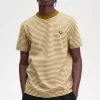 T-shirt med fina randig detaljer för män T-shirt med fina randig detaljer för män