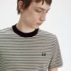 T-shirt med fina randig detaljer för män T-shirt med fina randig detaljer för män