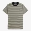 T-shirt med fina randig detaljer för män T-shirt med fina randig detaljer för män