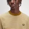 T-shirt med fina randig detaljer för män T-shirt med fina randig detaljer för män