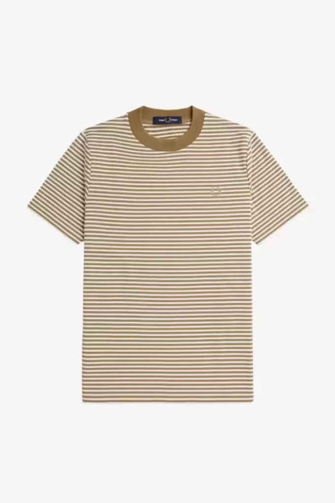 T-shirt med fina randig detaljer för män T-shirt med fina randig detaljer för män