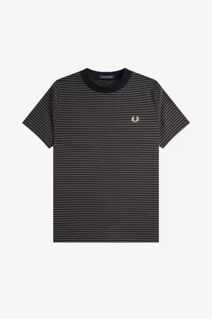 T-shirt med fina randig detaljer för män T-shirt med fina randig detaljer för män