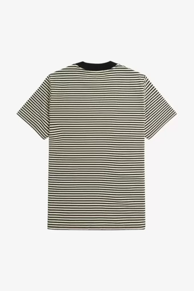 T-shirt med fina randig detaljer för män T-shirt med fina randig detaljer för män