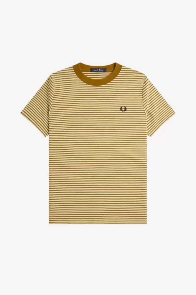 T-shirt med fina randig detaljer för män T-shirt med fina randig detaljer för män