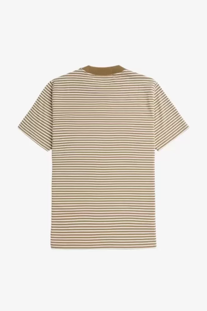 T-shirt med fina randig detaljer för män T-shirt med fina randig detaljer för män