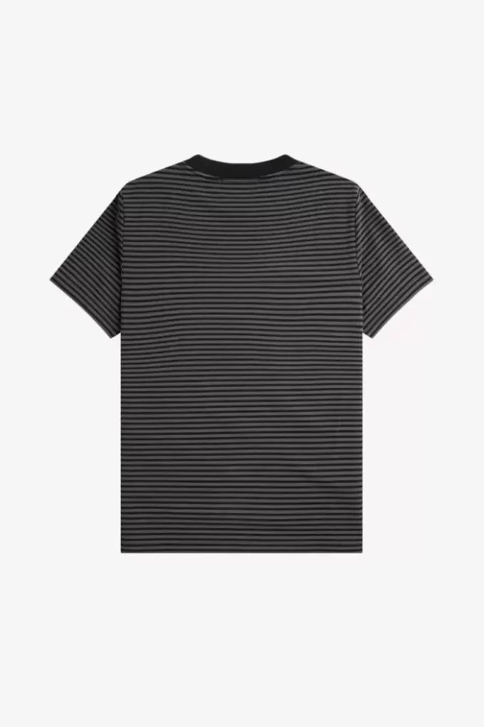 T-shirt med fina randig detaljer för män T-shirt med fina randig detaljer för män