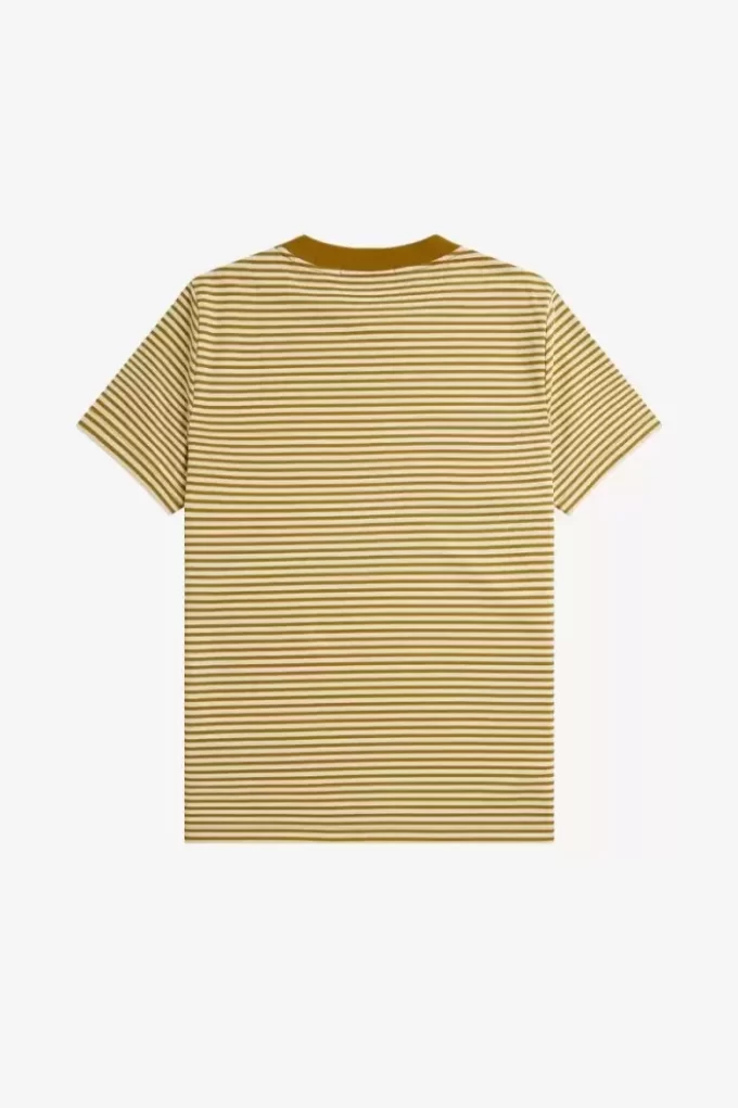 T-shirt med fina randig detaljer för män T-shirt med fina randig detaljer för män