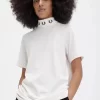 T-shirt med hög hals och lagerkrans för kvinnor T-shirt med hög hals och lagerkrans för kvinnor