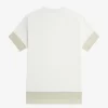 T-shirt med piquédetaljer och transparent mönster, dam T-shirt med piquédetaljer och transparent mönster, dam