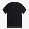 T-shirt med piquédetaljer och transparent mönster, dam T-shirt med piquédetaljer och transparent mönster, dam