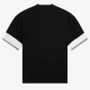 T-shirt med spetsad manschett i piké för kvinnor T-shirt med spetsad manschett i piké för kvinnor