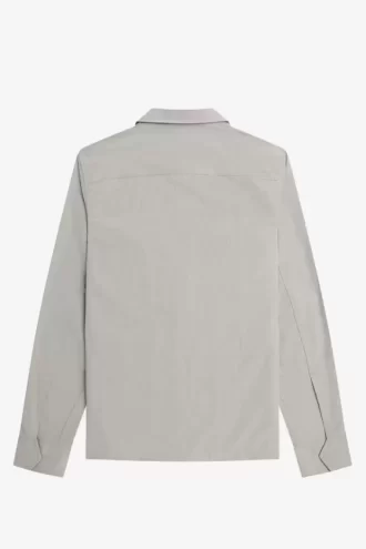 Texturerad herrskjorta med dragkedja
