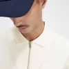 Texturerad pikétröja med dragkedja för män Texturerad pikétröja med dragkedja för män