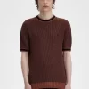 Texturerad stickad herr-T-shirt Texturerad stickad herr-T-shirt