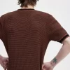 Texturerad stickad herr-T-shirt Texturerad stickad herr-T-shirt