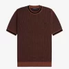 Texturerad stickad herr-T-shirt Texturerad stickad herr-T-shirt