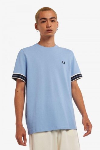Tramline Tipped Pique T-shirts