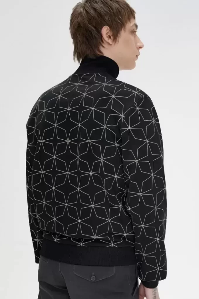 Träningsjackor med geometriskt mönster för män Träningsjackor med geometriskt mönster för män