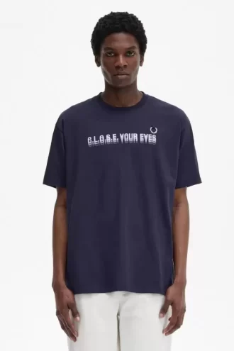 Tryckt herr-T-shirt
