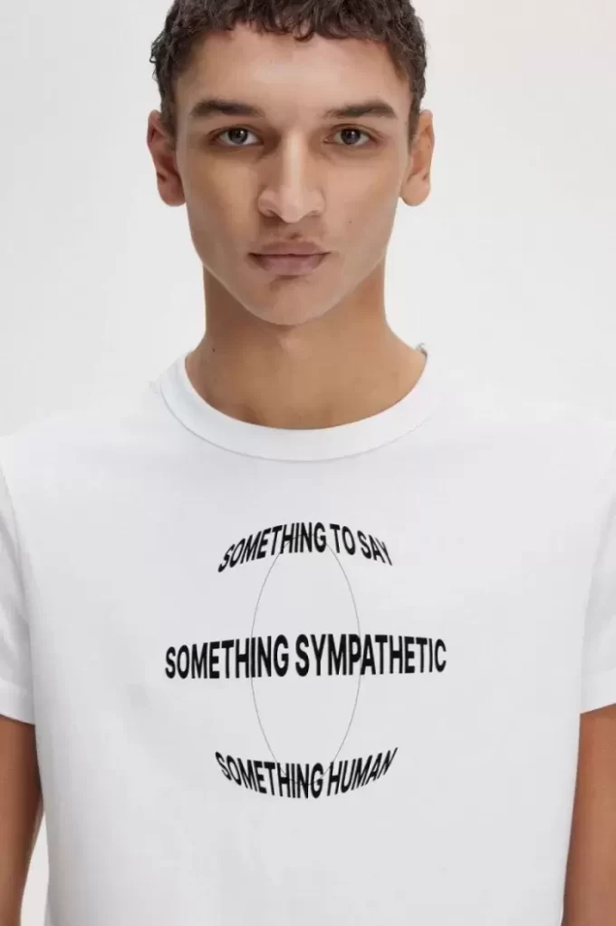 Tryckt slim-fit herr-T-shirt Tryckt slim-fit herr-T-shirt