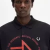 Överdimensionerad herrpolo med tryck Överdimensionerad herrpolo med tryck